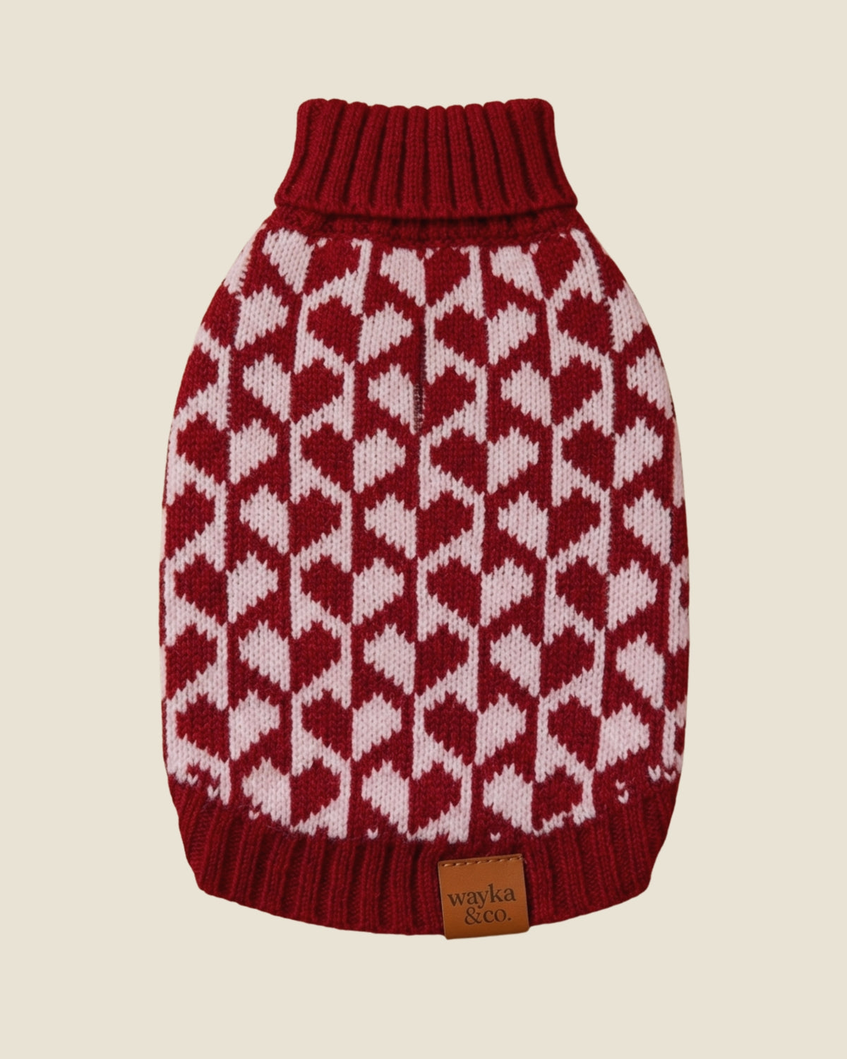 Wine & Pink Hearts Sweater