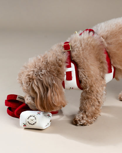 Cherry Corduroy Poop Bag Holder